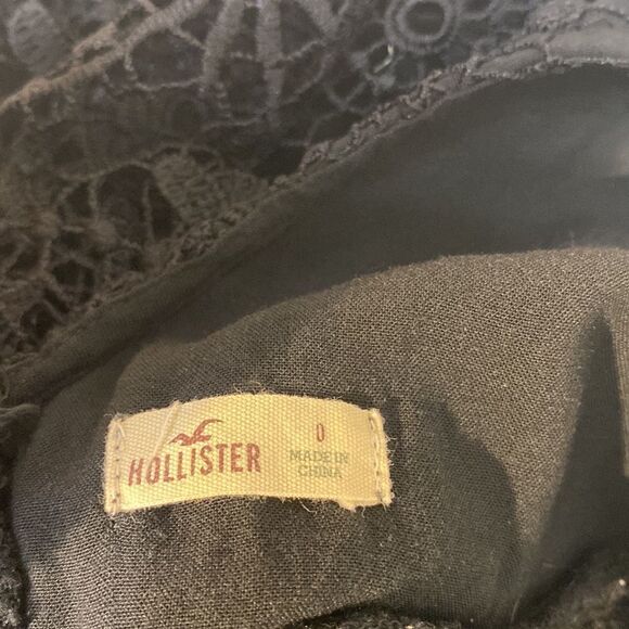 Hollister Co. Black Lace Mini Halter Dress Pre 2010 with Soft Inner Lining - Picture 12 of 13